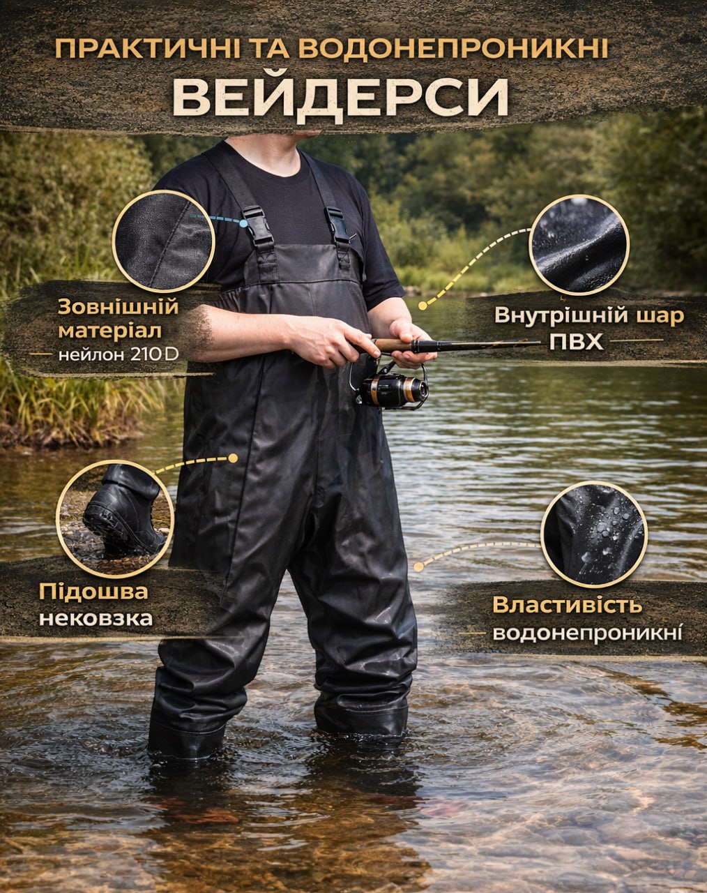 Вейдерси — застосування