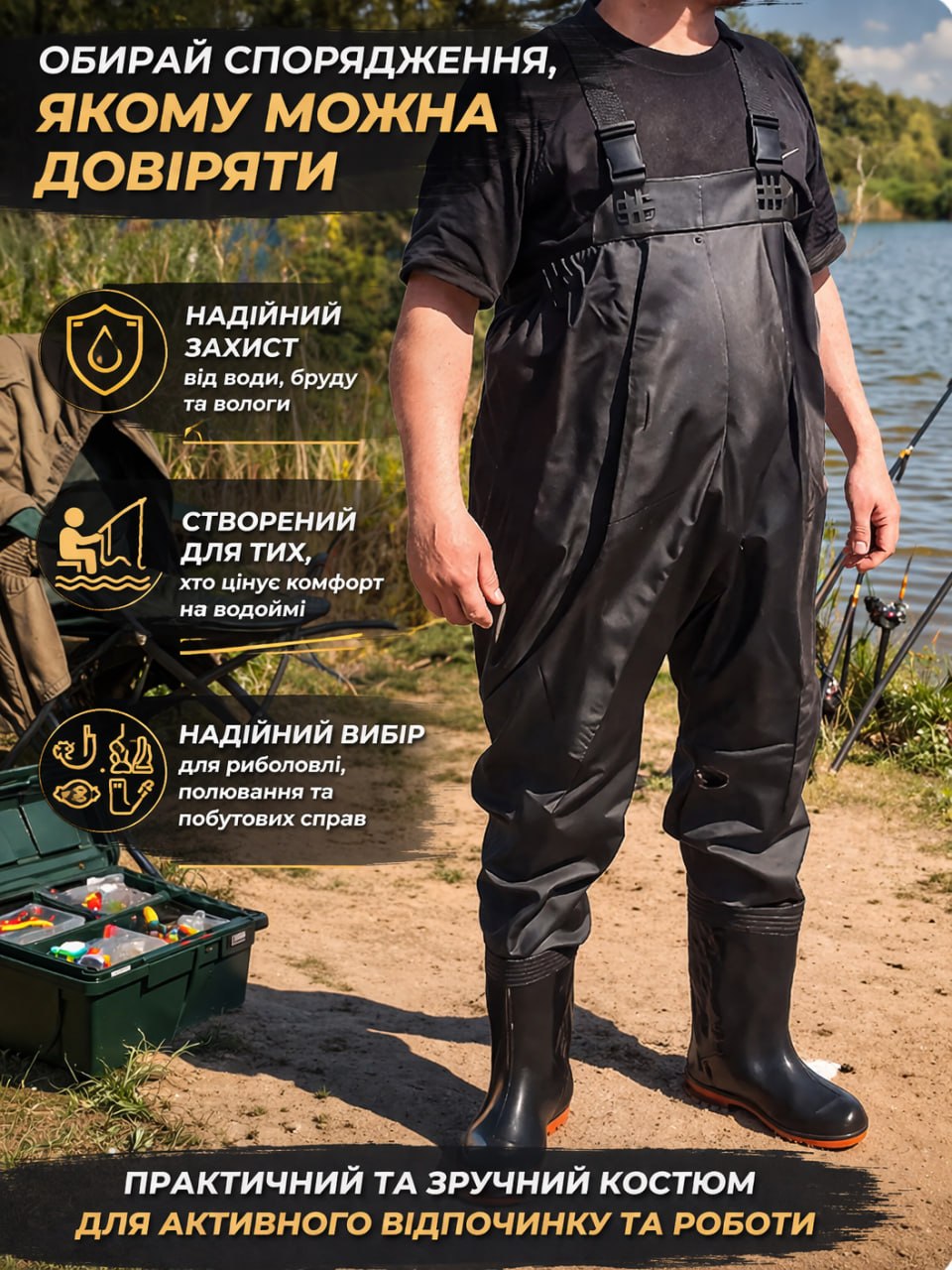 Водонепроникні вейдерси 2 в 1